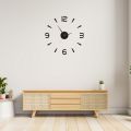 Luxury Decor 3D DIY Wall Clock,Round Stylish Modern Wall Clock,Battery Operated Non-Ticking Hanging Clocks,for Office,Dining Room,Class Room 30 cm by Doob Cart.