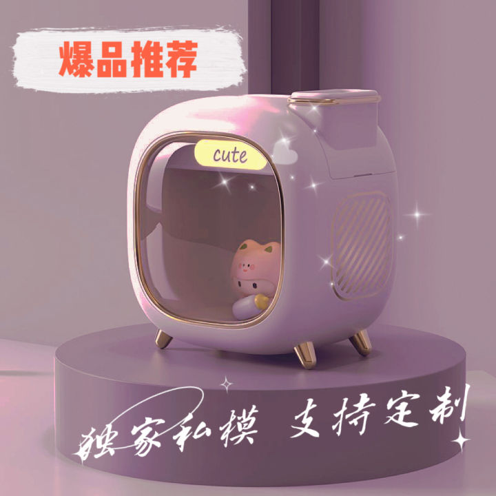 Bedroom humidifier small office gift car purification double spray portable high value cute aroma diffuser wireless