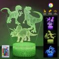 3D Dinosaur LED Night Light For Child Bedroom Decor 16 Chang Colour Touch Remote Control LED Table Desk Lamp Creative Gift 30.