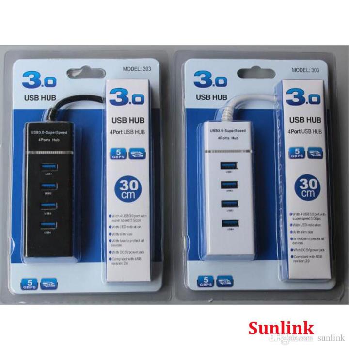4 PORT USB HUB 2.0 MULTI SPLITTER EXPANSION DESKTOP PC LAPTOP ADAPTER - Usb Hub