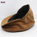 Brown Velvet Fabrics Newsboy Western Cap Hat.