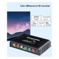 Component Ypbpr to -Compatible Converter 5- Component to HD Cable Converter Adapter with Audio for -DVD TV.