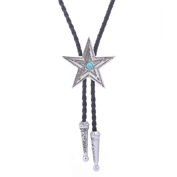 Cross%20border%20Indian%20pentagram%20Celtic%20pattern%20bolo%20tie%20leather%20tie%20United%20States%20western%20cowboy%20Poirot%20tie%20-%20Image%205