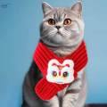 Chinese New Year Pet Scarf Cat Knitted Scarf for Cats Kitten.