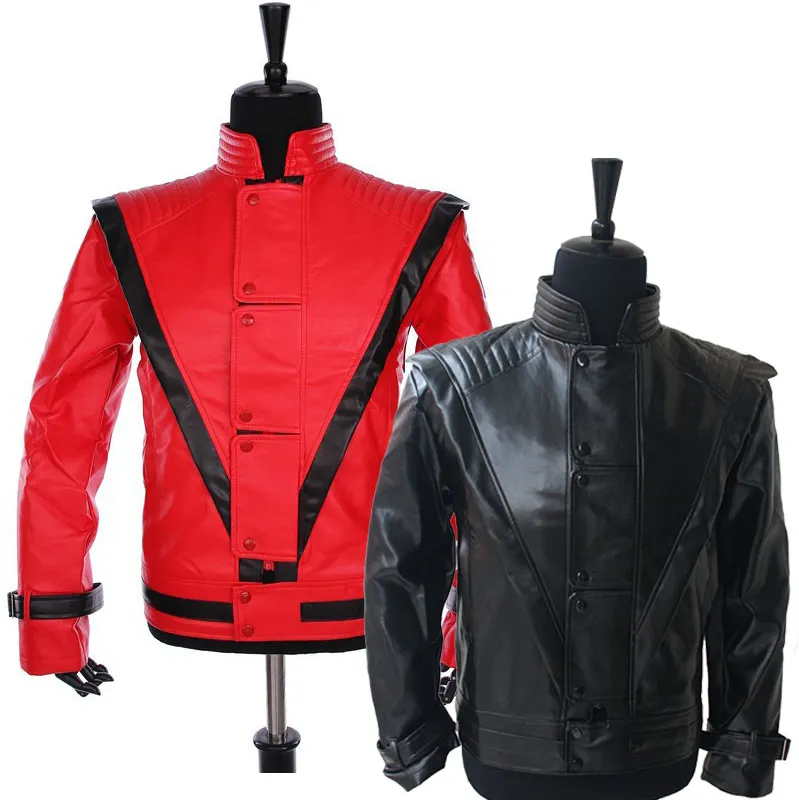 Rare Classic MJ MICHAEL JACKSON Costume Thriller Red Black Jacket
