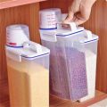2 Kg Dispenser Storage Box Holder Lid Foods Rice Pasta Container Tank Transparent Sealed Cans Kitchen Refrigerator Noodle Box.