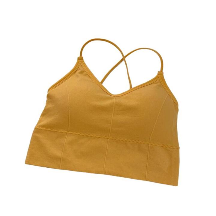 Womens Summer Camis Tanks Tops Sleeveless Cotton Bustier Unpadded Bandeau Bra Vest Crop Top Seamless Tees Tops Mujer