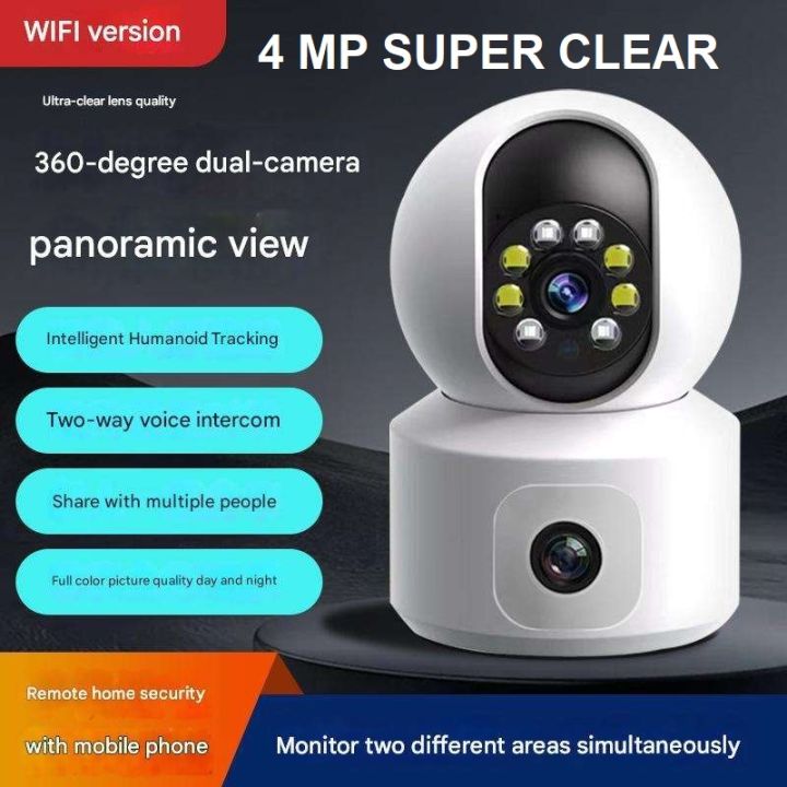 Dual Lens & Dual Screen,smart Security Camera,1080p Hd V380 WiFi IP CAMRA