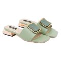 2024 New Summer Ladies' Sandals Women's Summer Outdoor Wear Fashion Slippers out Flat Bottom One-Word Net Red All-Match.