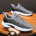 2023 Autumn Korean Casual Shoes Men's Flying Woven Running Breathable Shoes Teenagers Soft Bottom Lightweight Non-Slip Sneaker.