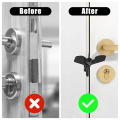 Portable Door Lock Stainless Steel Privacy Extra Security Lock Anti Theft Travel Safety Inside Door Lock, Easy to Use.
