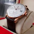 Reef Tiger/RT Men Luxury Watch Rose Gold Mechanical Watch Brown Leather Strap Analog Watches Relogio Masculino RGA82B0.