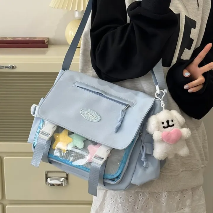 Cute%20college%20style%20girl%20crossbody%20bag,%20Japanese%20ins,%20student%20large-capacity%20versatile%20messenger%20bag,%20transparent%20bar,%20chirp%20bag%20-%20Image%202