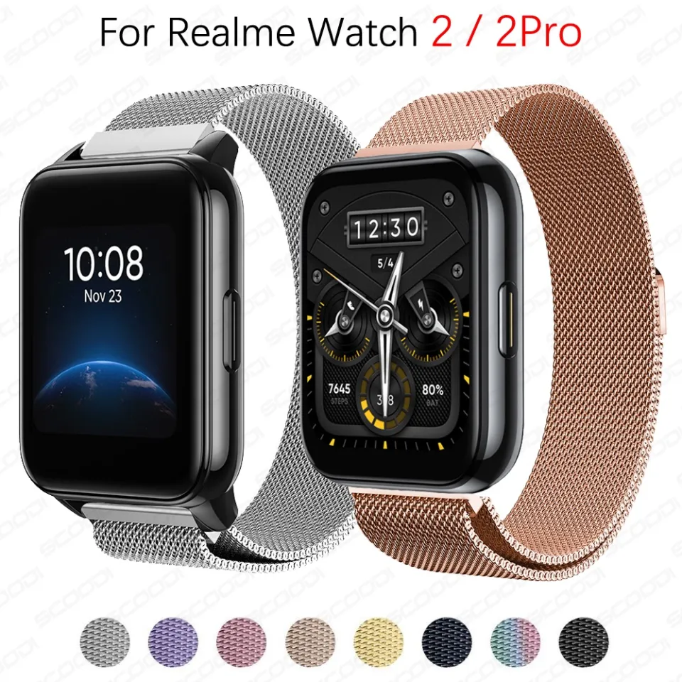 Milanese Stainless steel watch band for Realme Watch 2Pro