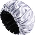 Luxury Silk Bonnet for Curly Hair - Dual Layer Satin Cap for Overnight Use.