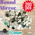 10mm (1cm) Round Shape Small Glass Mirror Pieces | Lippan Art, Embroidery, Jewellery Making, Mosaic Tiles & DIY Crafts.