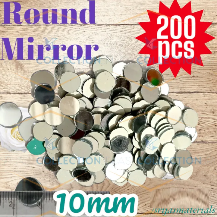 10mm%20(1cm)%20Round%20Shape%20Small%20Glass%20Mirror%20Pieces%20%7C%20Lippan%20Art,%20Embroidery,%20Jewellery%20Making,%20Mosaic%20Tiles%20&%20DIY%20Crafts%20-%20Image%205