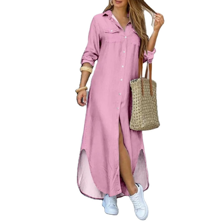 Ladies%20Casual%20Long%20shirt%20Plus%20Size%20Women's%20Clothing%20-%20Image%202