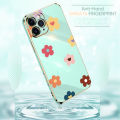 Jizetin (Free Lanyard) for OPPO A3S / A12E / Realme C1 Case INS Style Flower Luxury 6D Plating Soft Casing Silicone Ultra Thin Phone Cover.