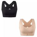 VIP 2pcs/M-5XL Women Sports Bras For Women Push Up Bra Posture Corrector Bralette Front Closure Female Underwear Cross Back Tops. 