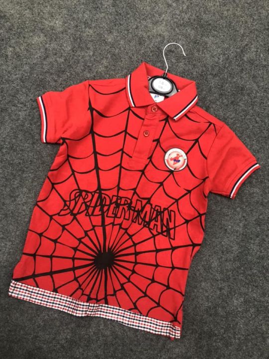 WhiteFit%20Kids%20Premium%20Quality%20Spider%20Man%20Polo%20T-Shirts%20-%20Image%202
