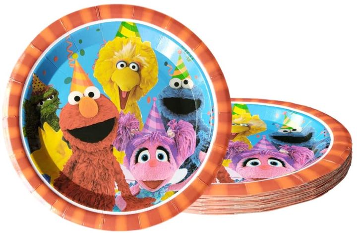 Omilut%20Sesame%20Street%20Party%20Decor%20Sesame%20Street%20Elmo%20Birthday%20Party%20Disposable%20Tableware%20Set%20Baby%20Shower%201th%20Birthday%20Party%20Suppl%20-%20Image%205