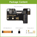Waveshare PCIe To M.2 Mini Adapter for Raspberry Pi 5, Supports NVMe Protocol M.2 Solid State Drive, High-speed Reading/Writing. 