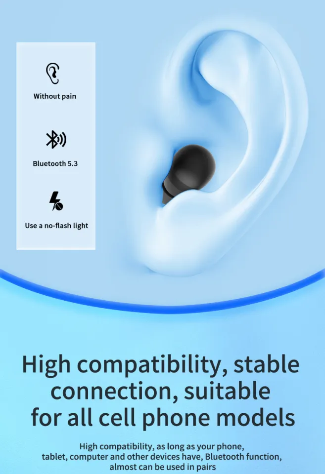 Lesson Invisible New Invisible High Sound Quality Wireless Bluetooth Headset Mini Ultra Sleep Noise Cancelling Work And On