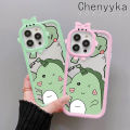 Chenyyka For Xiaomi Redmi 9A Redmi 9I Case Cartoon Cute Green Dinosaur Shockproof Clear Phone Cases Little Monster Camera Lens Protective Cover Silicone Transparent Soft Case. 