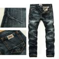 Newly Fashion Designer Men Jeans Retro Green Blue Slim Fit Ripped Jeans Men Trousers Vintage Casual Cotton Denim Pants Hombre. 