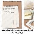 Handmade Watercolor Book (Spiral) For Drawing Painting Size A3 A4 A55. 
