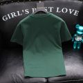 Top Embroidery Man Tee Shirts Katoen T Shirt for Men Heather Print Green Watercolor Korean Clothing Funny Stylish Xl Cool Kpop S.