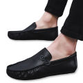 Leather GG Loafers Men Fashion shoes Casual Solid Moccasin For Men Black Collours. 