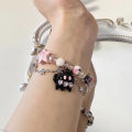 Black Cat Heart Rhinestone Pentagram Star Beads Bracelet For Women Aesthetic Sweet Cool Trendy Jewelry Korean Style Fashion Gift Mzea.