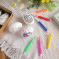 6 Pcs Easter DIY Hand-Painted Eggs 2024 Cartoon Eggs Children'S Handmade Gift Easter Egg Painting Kit -A.