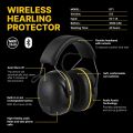 Bluetooth Hearing Protector Noise Reduction Safety Ear Muffs Noise Cancelling Ear Protection Headphones for , Work Shops. 