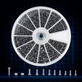 600Pcs M1/M1.2/M1.4/M1.6 Small Screw Nut Assortment Kit Pan Head Cross Screw Hex Nut Set For Watches Glasses Motherboard Repair.