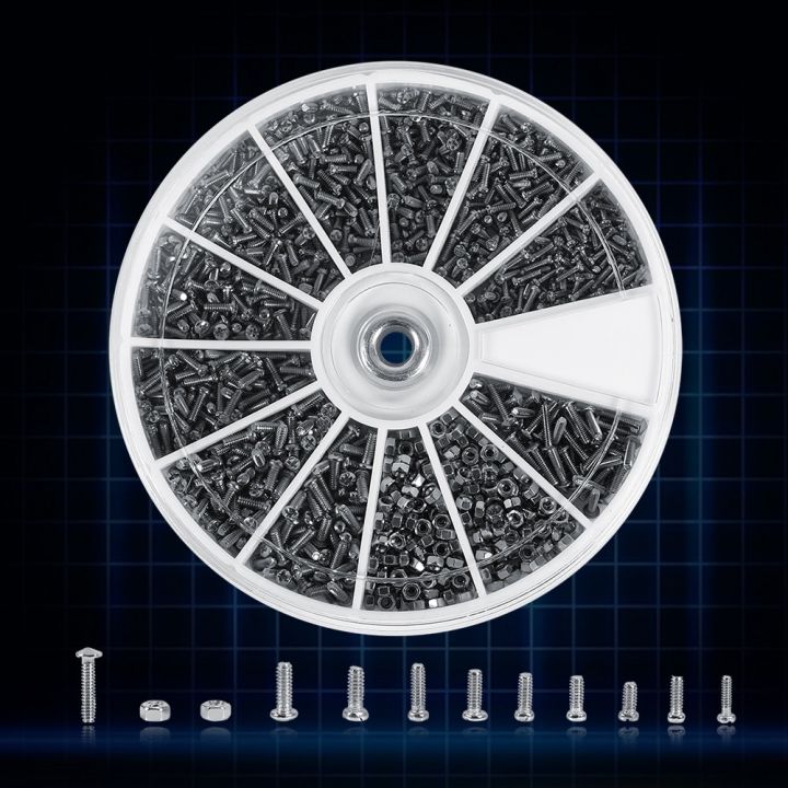 600Pcs%20M1/M1.2/M1.4/M1.6%20Small%20Screw%20Nut%20Assortment%20Kit%20Pan%20Head%20Cross%20Screw%20Hex%20Nut%20Set%20For%20Watches%20Glasses%20Motherboard%20Repair%20-%20Image%204