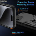 For Tecno Pova NEO 3 Phone case Silicone Armor Metal Ring Stand Case Armor Back Protective Shockproof Hard Dual Layer for Tecno Pova NEO3 Cover Casing HP. 