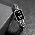 Retro Dual Display Quartz Watch, Square Pointer Wrist Watch For Women Men Watch.