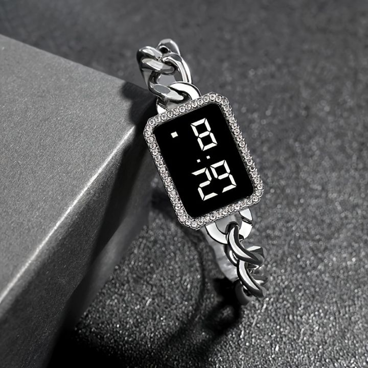 Retro Dual Display Quartz Watch, Square Pointer Wrist Watch For Women Men Watch