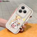Jizetin for Infinix Hot 40 Hot 40 Pro Tecno Spark 20 Pro Back Cover Beautiful Girl Flowers Ladder Camera Soft Rubber Mobile Phone Case. 