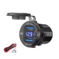 83W USB C Car Charger Socket DC Super Fast Charging Dual QC3.0 PD with Switch LED Voltage Display for 12V/24V Car Marine ATV.