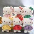 Cute KT Cat Pendant Plush HelloKitty Doll Bag Keychains Pendant Car Decoration Creative Cute Kids Birthday Gift For Girls Fayshow.