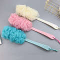 Bathing with long handle, showering brush for cooling, large-sized bath, scrubbing tool, bath ball, bathroom soft scrubber. 