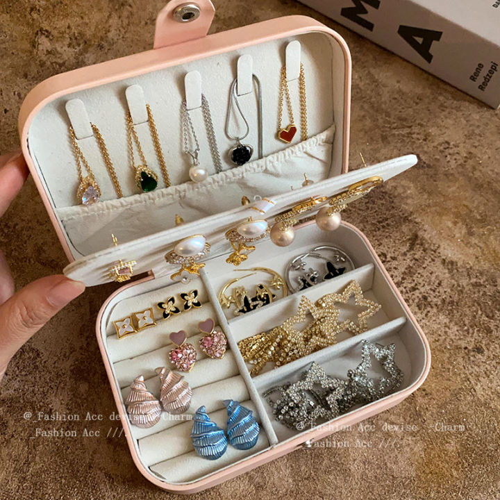 Leather High Jewelry Storage Box Fashion Portable Exquisite New