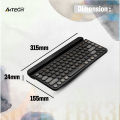 A4tech Fstyler FBK30 Multi-Mode Wireless Keyboard - 2.4G & Bluetooth Connection - Mobile/Tablets Stand - Round Keycaps - Compact Size - Compatible with Windows / Mac / iOS / Android - Blackcurrent. 