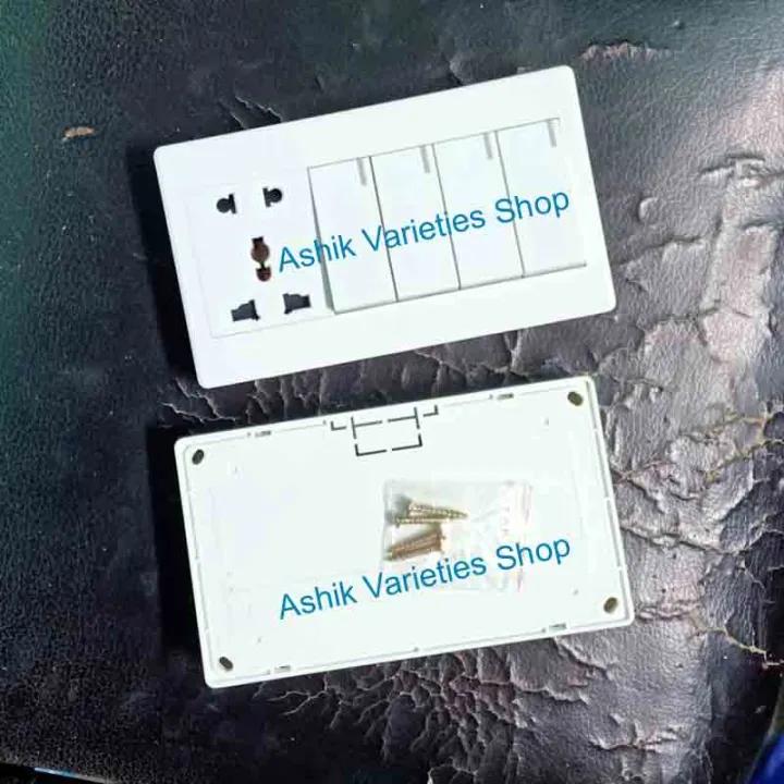 4%20Gang%20Switch%20with%20Multi%20Socket%20HighLife,%20PC%20Materials,%20Heavy%20Duty,%20Long%20Lusting%20with%20PVC%20Back%20Part%20HighLife%201%20Pcs%20with%20back%20box%20-%20Image%202