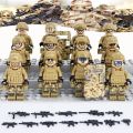 12PCS Special Forces Soldiers Set mini characters s blocks Military series children's educational toys.