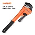 Harden 18" Pipe Wrench Professional Heavy Duty Chrome Vanadium - Large Torque, Easy to Adjust, Strong Clamping, Thick Body 600814. 